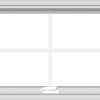 WDMA 28x20 (27.5 x 19.5 inch) White Vinyl uPVC Crank out Awning Window with Colonial Grids Interior