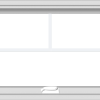 WDMA 28x20 (27.5 x 19.5 inch) White Vinyl uPVC Crank out Awning Window with Fractional Grilles