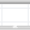 WDMA 28x20 (27.5 x 19.5 inch) White Vinyl uPVC Crank out Awning Window with Prairie Grilles