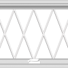 WDMA 28x20 (27.5 x 19.5 inch) White Vinyl uPVC Crank out Awning Window without Grids with Diamond Grills