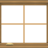 WDMA 28x24 (27.5 x 23.5 inch) Pine Wood Dark Grey Aluminum Crank out Casement Window with Colonial Grids
