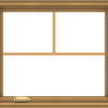 WDMA 28x24 (27.5 x 23.5 inch) Pine Wood Dark Grey Aluminum Crank out Casement Window with Fractional Grilles