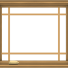 WDMA 28x24 (27.5 x 23.5 inch) Pine Wood Dark Grey Aluminum Crank out Casement Window with Prairie Grilles