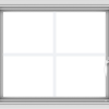 WDMA 28x24 (27.5 x 23.5 inch) Vinyl uPVC White Push out Casement Window with Colonial Grids