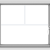 WDMA 28x24 (27.5 x 23.5 inch) Vinyl uPVC White Push out Casement Window with Fractional Grilles