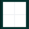 WDMA 28x30 (27.5 x 29.5 inch) Oak Wood Green Aluminum Push out Awning Window with Colonial Grids Exterior