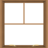 WDMA 28x30 (27.5 x 29.5 inch) Oak Wood Green Aluminum Push out Awning Window with Fractional Grilles