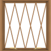 WDMA 28x30 (27.5 x 29.5 inch) Oak Wood Green Aluminum Push out Awning Window without Grids with Diamond Grills