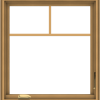 WDMA 28x30 (27.5 x 29.5 inch) Pine Wood Dark Grey Aluminum Crank out Casement Window with Fractional Grilles