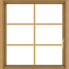 WDMA 28x30 (27.5 x 29.5 inch) Pine Wood Light Grey Aluminum Push out Casement Window with Colonial Grids