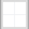 WDMA 28x30 (27.5 x 29.5 inch) White uPVC Vinyl Push out Awning Window with Colonial Grids Exterior