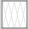 WDMA 28x30 (27.5 x 29.5 inch) White uPVC Vinyl Push out Awning Window without Grids with Diamond Grills
