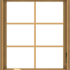 WDMA 28x32 (27.5 x 31.5 inch) Pine Wood Dark Grey Aluminum Crank out Casement Window with Colonial Grids