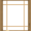 WDMA 28x32 (27.5 x 31.5 inch) Pine Wood Dark Grey Aluminum Crank out Casement Window with Prairie Grilles