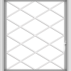 WDMA 28x32 (27.5 x 31.5 inch) Vinyl uPVC White Push out Casement Window  with Diamond Grills