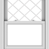 WDMA 28x36 (27.5 x 35.5 inch)  Aluminum Single Double Hung Window with Diamond Grids