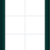 WDMA 28x36 (27.5 x 35.5 inch) Oak Wood Green Aluminum Push out Awning Window with Colonial Grids Exterior