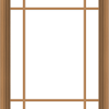 WDMA 28x36 (27.5 x 35.5 inch) Oak Wood Green Aluminum Push out Awning Window with Prairie Grilles