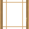 WDMA 28x36 (27.5 x 35.5 inch) Pine Wood Light Grey Aluminum Push out Casement Window with Prairie Grilles