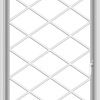 WDMA 28x36 (27.5 x 35.5 inch) Vinyl uPVC White Push out Casement Window  with Diamond Grills