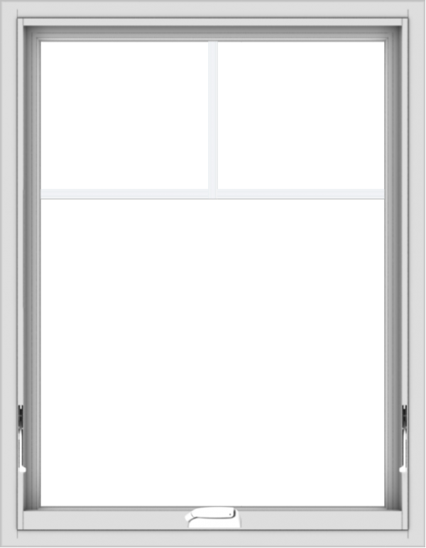 WDMA 28x36 (27.5 x 35.5 inch) White Vinyl uPVC Crank out Awning Window with Fractional Grilles