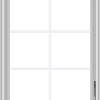 WDMA 28x36 (27.5 x 35.5 inch) White Vinyl uPVC Crank out Casement Window with Colonial Grids