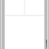 WDMA 28x36 (27.5 x 35.5 inch) White Vinyl uPVC Crank out Casement Window with Fractional Grilles
