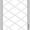 WDMA 28x36 (27.5 x 35.5 inch) White Vinyl uPVC Crank out Casement Window  with Diamond Grills
