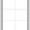 WDMA 28x36 (27.5 x 35.5 inch) White uPVC Vinyl Push out Awning Window with Colonial Grids Interior