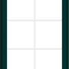 WDMA 28x40 (27.5 x 39.5 inch) Oak Wood Green Aluminum Push out Awning Window with Colonial Grids Exterior