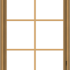 WDMA 28x40 (27.5 x 39.5 inch) Pine Wood Dark Grey Aluminum Crank out Casement Window with Colonial Grids