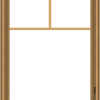 WDMA 28x40 (27.5 x 39.5 inch) Pine Wood Dark Grey Aluminum Crank out Casement Window with Fractional Grilles
