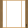 WDMA 28x40 (27.5 x 39.5 inch) Pine Wood Dark Grey Aluminum Crank out Casement Window with Prairie Grilles