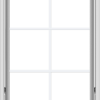 WDMA 28x40 (27.5 x 39.5 inch) White Vinyl uPVC Crank out Awning Window with Colonial Grids Interior