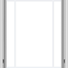 WDMA 28x40 (27.5 x 39.5 inch) White Vinyl uPVC Crank out Awning Window with Prairie Grilles