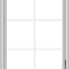 WDMA 28x40 (27.5 x 39.5 inch) White Vinyl uPVC Crank out Casement Window with Colonial Grids