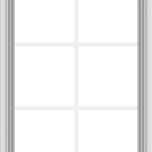 WDMA 28x40 (27.5 x 39.5 inch) White uPVC Vinyl Push out Awning Window with Colonial Grids Interior