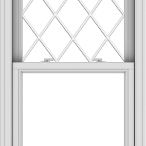 WDMA 28x48 (27.5 x 47.5 inch)  Aluminum Single Double Hung Window with Diamond Grids