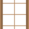WDMA 28x48 (27.5 x 47.5 inch) Oak Wood Dark Brown Bronze Aluminum Crank out Awning Window with Colonial Grids Interior