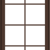 WDMA 28x48 (27.5 x 47.5 inch) Oak Wood Dark Brown Bronze Aluminum Crank out Awning Window with Colonial Grids Exterior