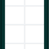 WDMA 28x48 (27.5 x 47.5 inch) Oak Wood Green Aluminum Push out Awning Window with Colonial Grids Exterior