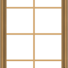 WDMA 28x48 (27.5 x 47.5 inch) Pine Wood Dark Grey Aluminum Crank out Casement Window with Colonial Grids