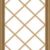 WDMA 28x48 (27.5 x 47.5 inch) Pine Wood Dark Grey Aluminum Crank out Casement Window without Grids with Diamond Grills