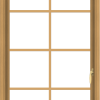 WDMA 28x48 (27.5 x 47.5 inch) Pine Wood Light Grey Aluminum push out Casement Window with Colonial Grids