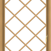 WDMA 28x48 (27.5 x 47.5 inch) Pine Wood Light Grey Aluminum push out Casement Window without Grids with Diamond Grills