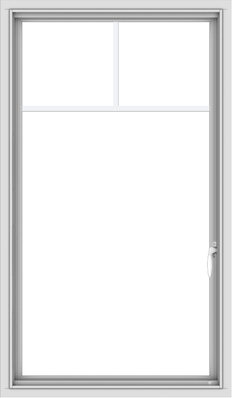 WDMA 28x48 (27.5 x 47.5 inch) uPVC Vinyl White push out Casement Window with Fractional Grilles