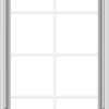WDMA 28x48 (27.5 x 47.5 inch) White Vinyl uPVC Crank out Awning Window with Colonial Grids Interior
