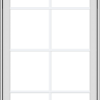 WDMA 28x48 (27.5 x 47.5 inch) White Vinyl uPVC Crank out Awning Window with Colonial Grids Exterior