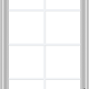 WDMA 28x48 (27.5 x 47.5 inch) White Vinyl uPVC Crank out Casement Window with Colonial Grids