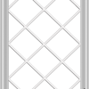 WDMA 28x48 (27.5 x 47.5 inch) White Vinyl uPVC Crank out Casement Window without Grids with Diamond Grills